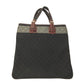 LOEWE - Leather - Trimmed Anagram Canvas Tote Black & Gray - Loewe - tote bag - A+ Stuff