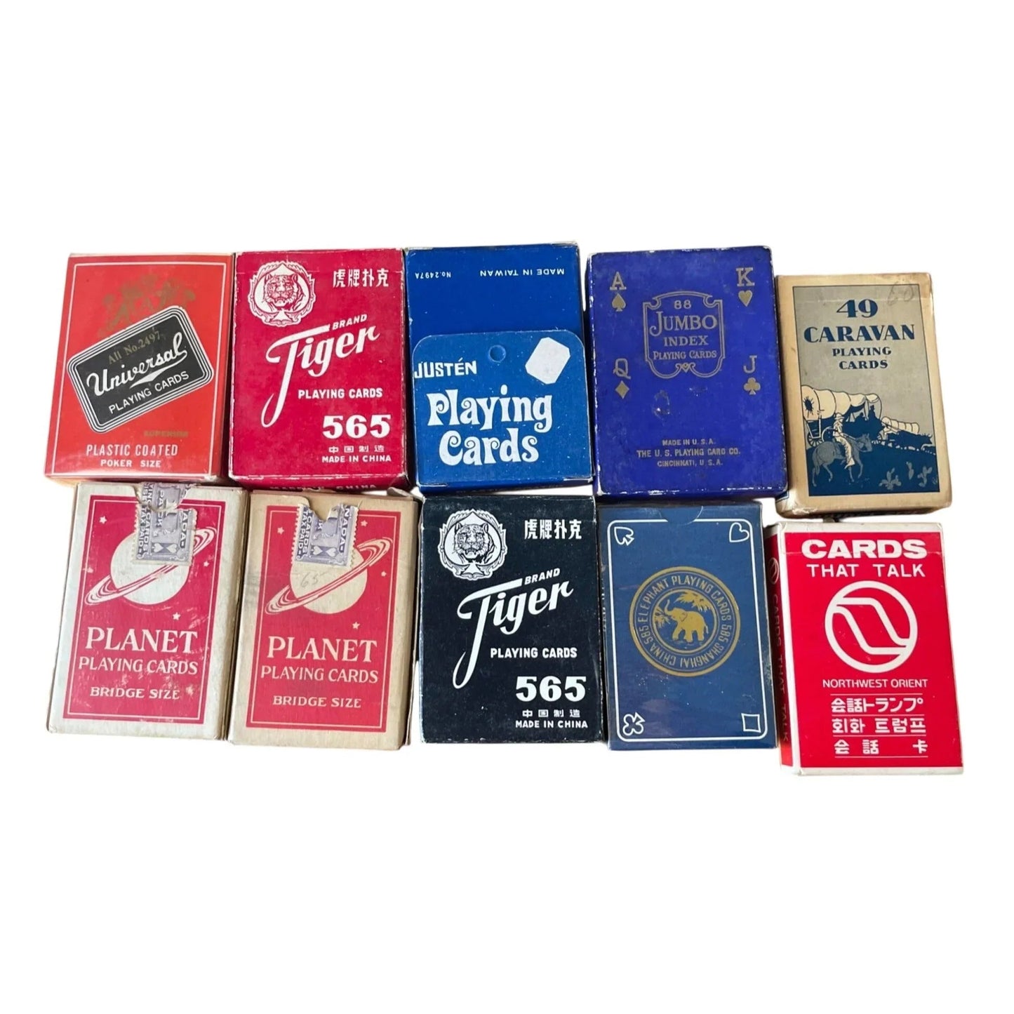 Lot of Old Vintage Playing Cards (10 Decks) - 49 Caravan, Cards that Talk, Planet, Etc... - A+ Stuff - Card Games - A+ Stuff