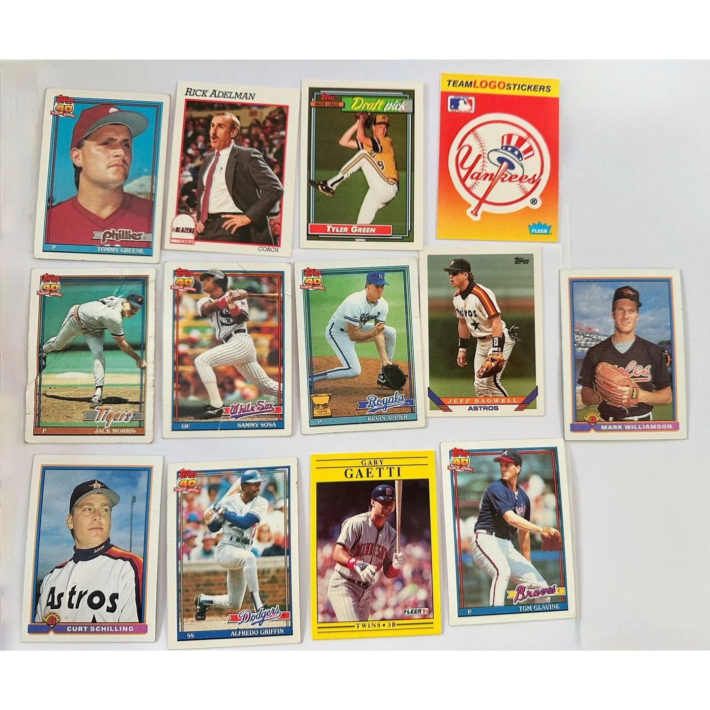 Lot of Sports Trading Cards (approx 79) Mostly Baseball, Some Basketball - Topps, Fleer, Bowman, Donruss - Sports Cards - A+ Stuff