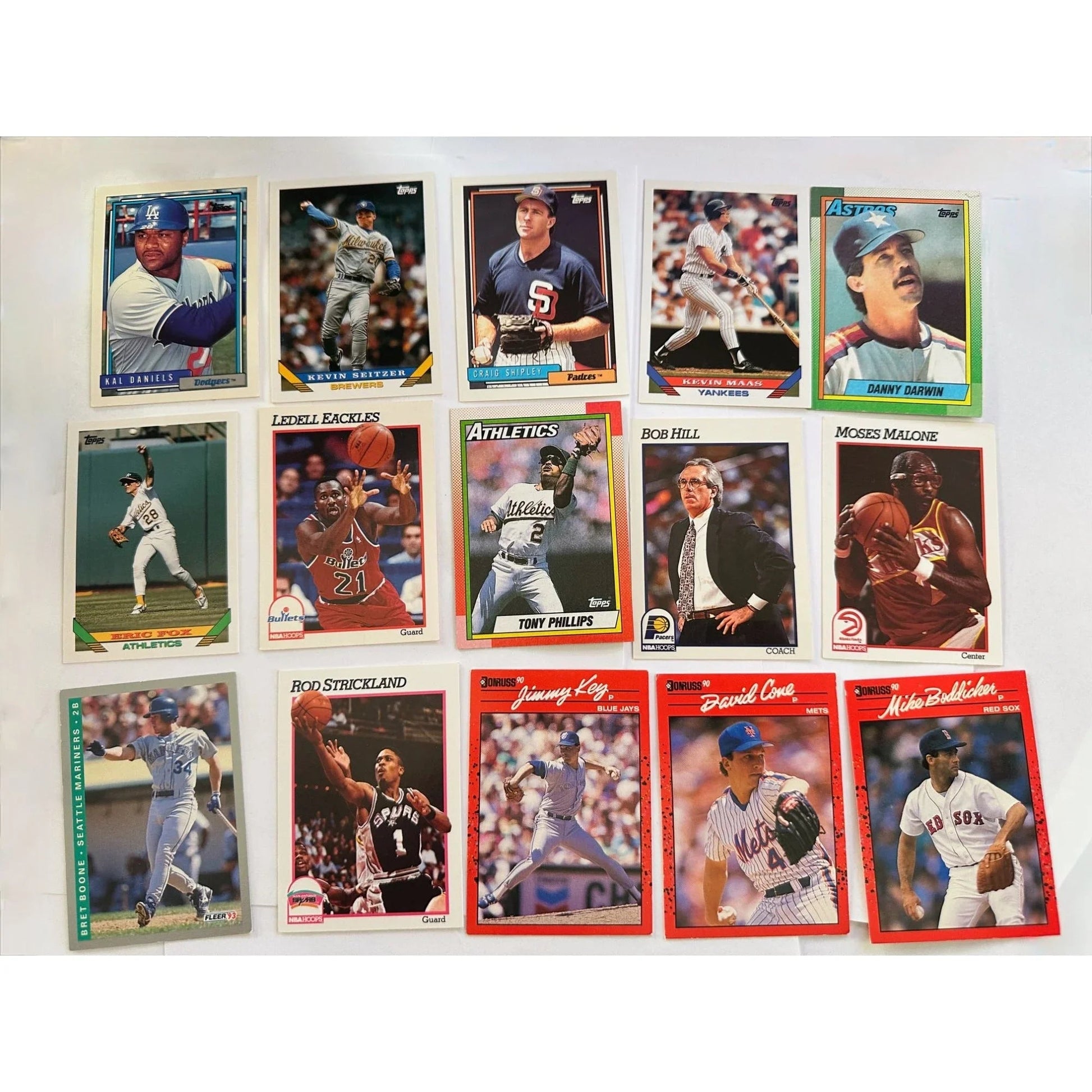 Lot of Sports Trading Cards (approx 79) Mostly Baseball, Some Basketball - Topps, Fleer, Bowman, Donruss - Sports Cards - A+ Stuff