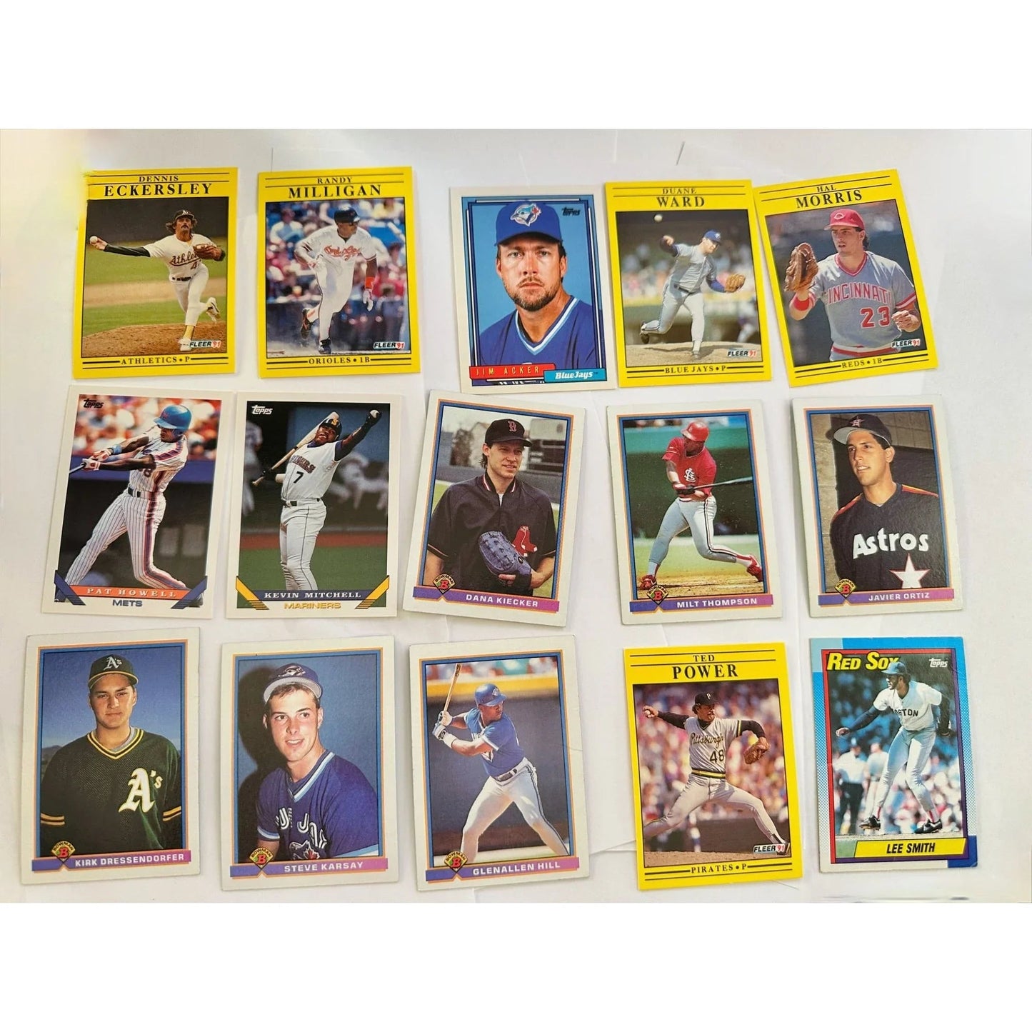 Lot of Sports Trading Cards (approx 79) Mostly Baseball, Some Basketball - Topps, Fleer, Bowman, Donruss - Sports Cards - A+ Stuff