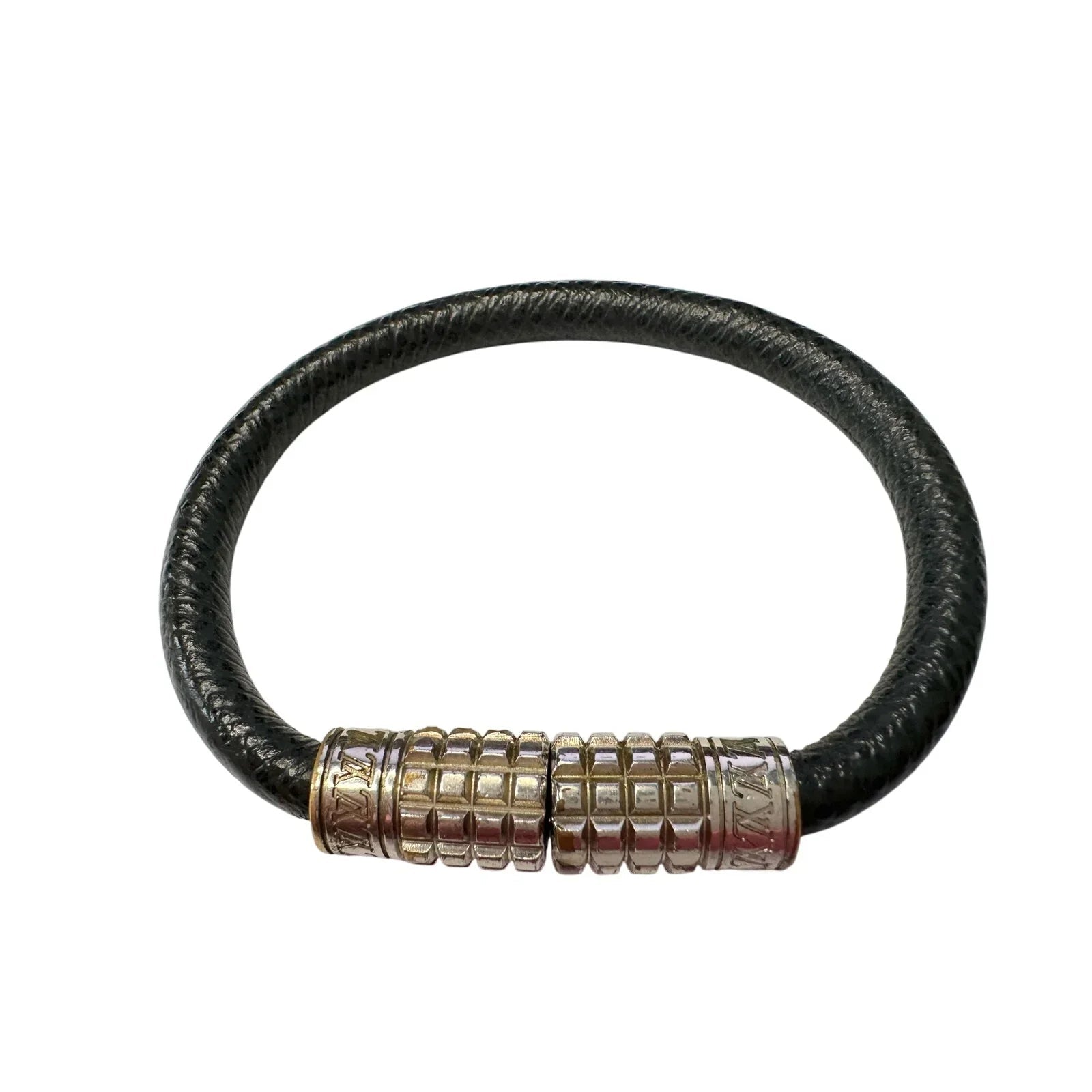 Louis Vuitton Black Taiga Leather Digit Bracelet with Dust Bag, Box & Care Booklet - Louis Vuitton - Bracelet - A+ Stuff