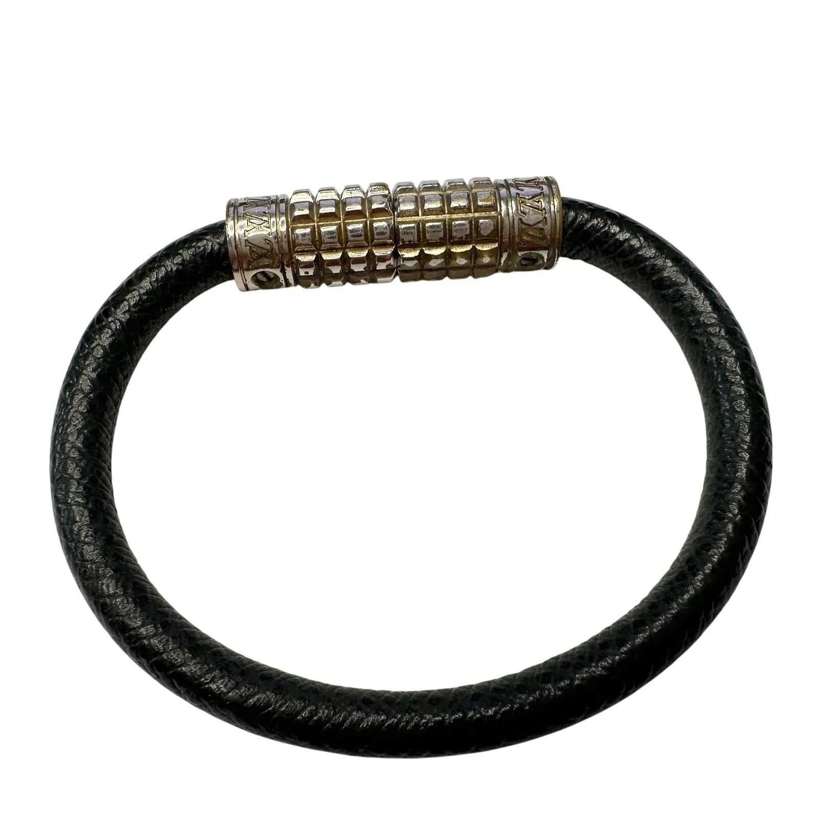 Louis Vuitton Black Taiga Leather Digit Bracelet with Dust Bag, Box & Care Booklet - Louis Vuitton - Bracelet - A+ Stuff