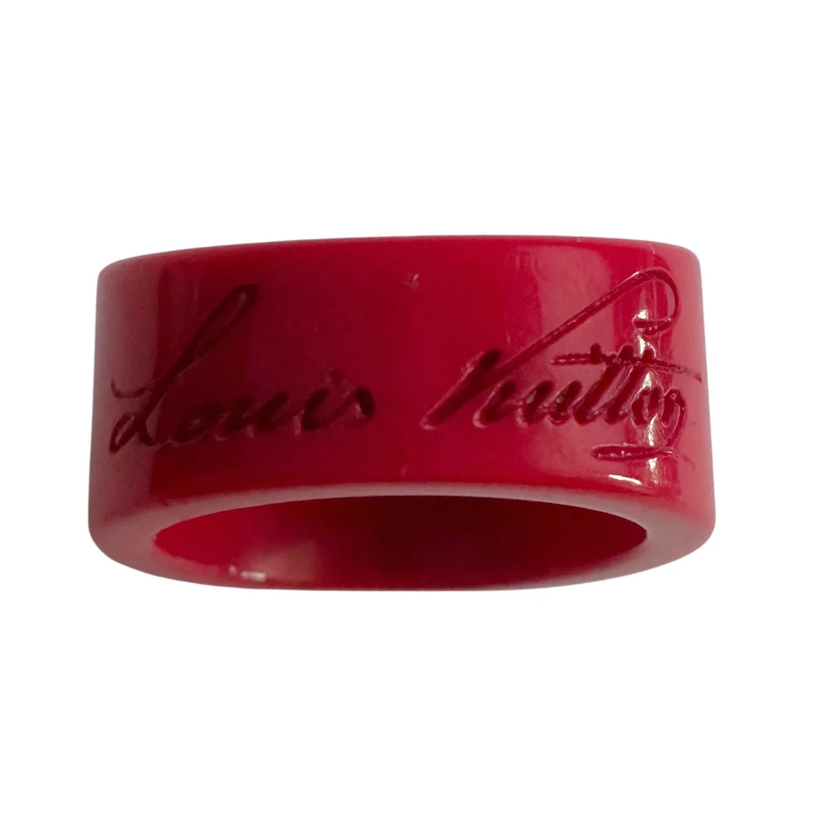 Louis Vuitton LockMe Fuchsia Resin Gold Tone Ring - Louis Vuitton - Ring - A+ Stuff