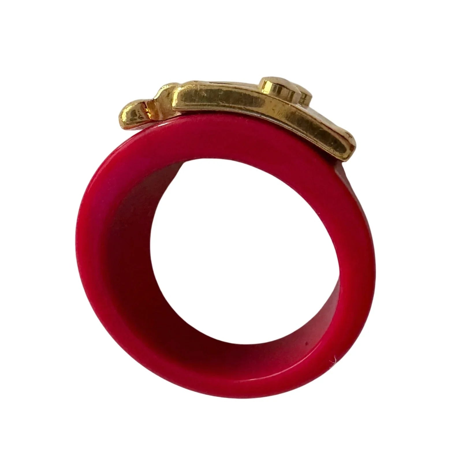 Louis Vuitton LockMe Fuchsia Resin Gold Tone Ring - Louis Vuitton - Ring - A+ Stuff