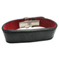 Louis Vuitton (LV) Black Leather Monogram Wish Bracelet with Red Leather on Inverse - Louis Vuitton - Designer Bracelet - A+ Stuff