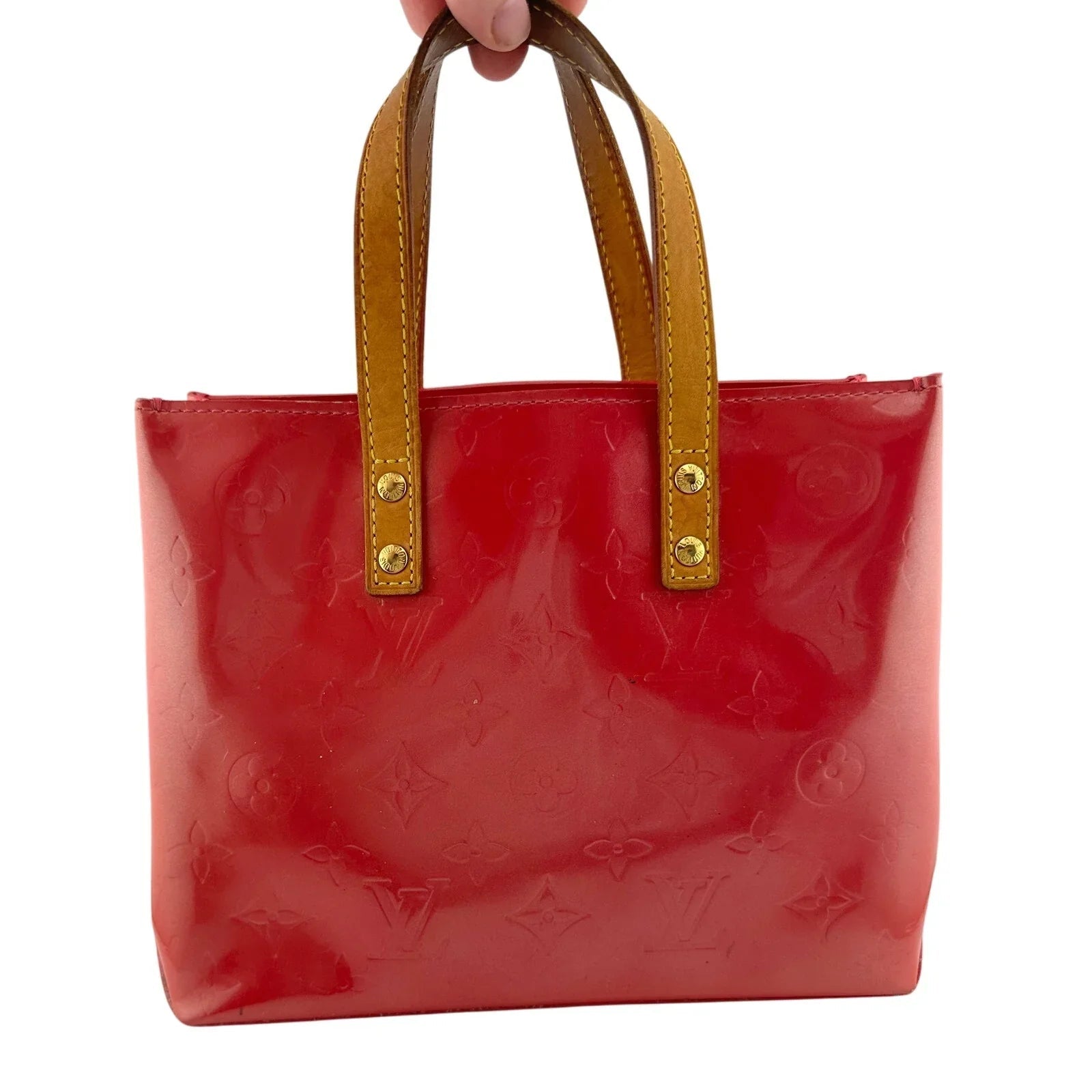 Louis Vuitton Monogram Vernis Reade PM Hand Bag in Red M91088 - Louis Vuitton - Handbags - A+ Stuff