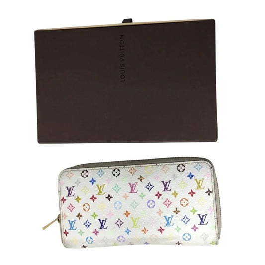 Louis Vuitton Murakami Monogram Mulicolore Porte - Tresor International Wallet in White - Louis Vuitton x Takashi Murakami - A+ Stuff