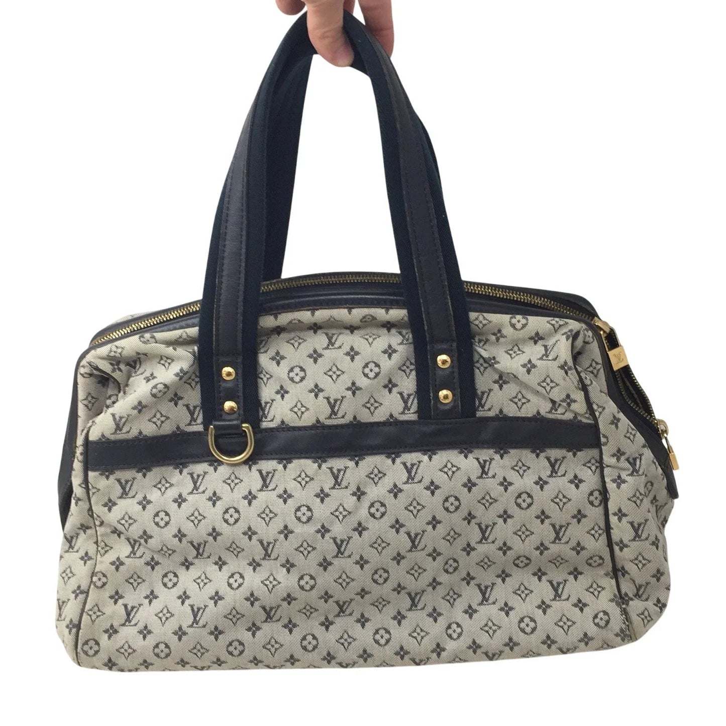 Louis‎ Vuitton Navy Monogram Mini Lin Josephine GM Satchel - Louis Vuitton - Satchel handbag - A+ Stuff