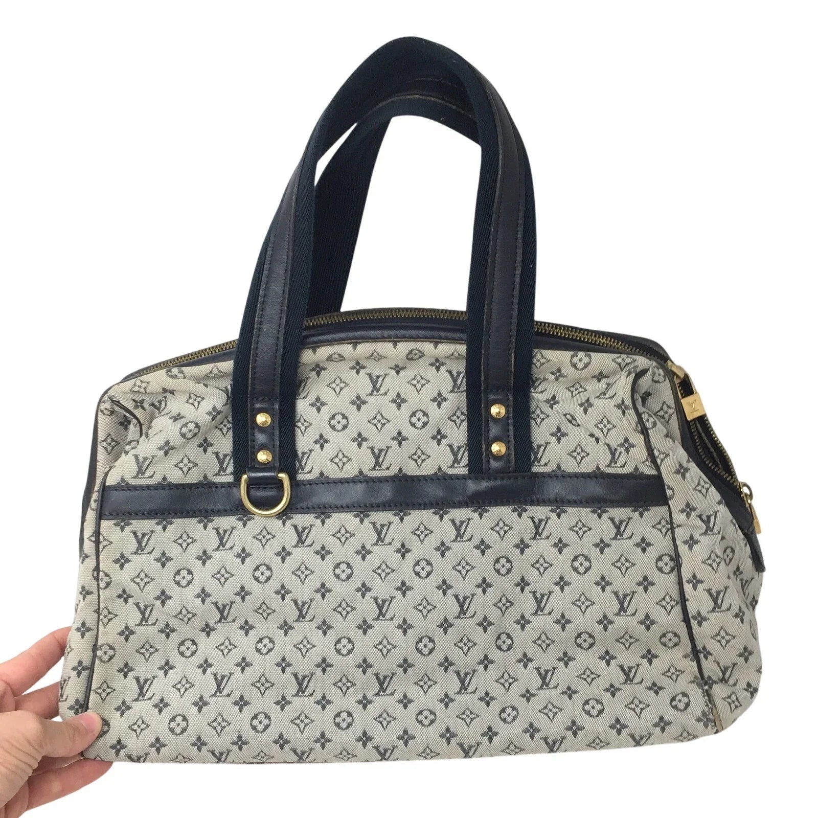 Louis‎ Vuitton Navy Monogram Mini Lin Josephine GM Satchel - Louis Vuitton - Satchel handbag - A+ Stuff