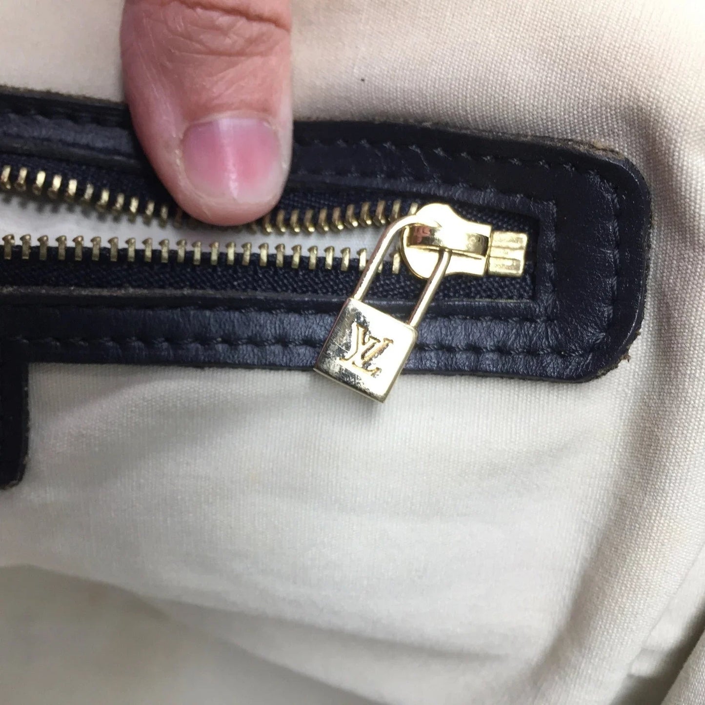 Louis‎ Vuitton Navy Monogram Mini Lin Josephine GM Satchel - Louis Vuitton - Satchel handbag - A+ Stuff