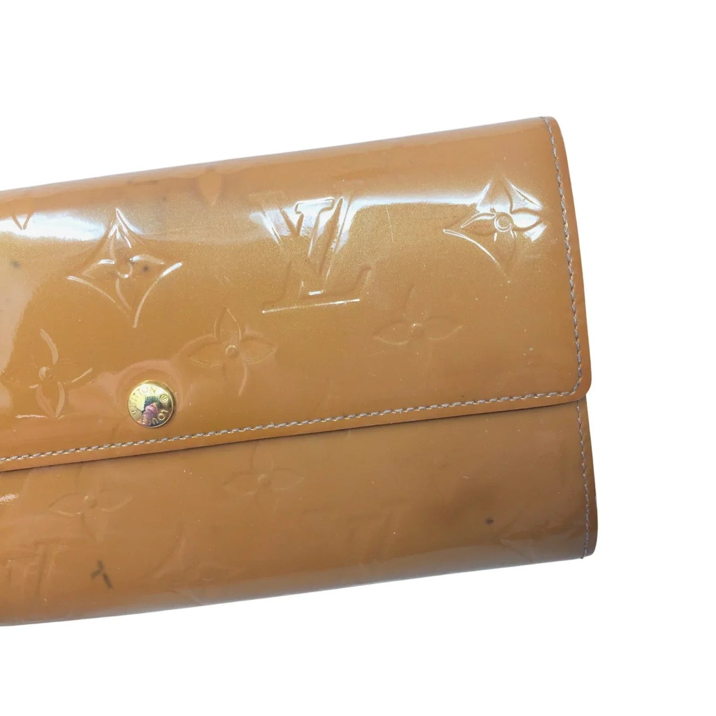 Louis Vuitton Vernis Monogram Sarah Long Wallet - Bronze / Mustard - Louis Vuitton - Long Wallet - A+ Stuff