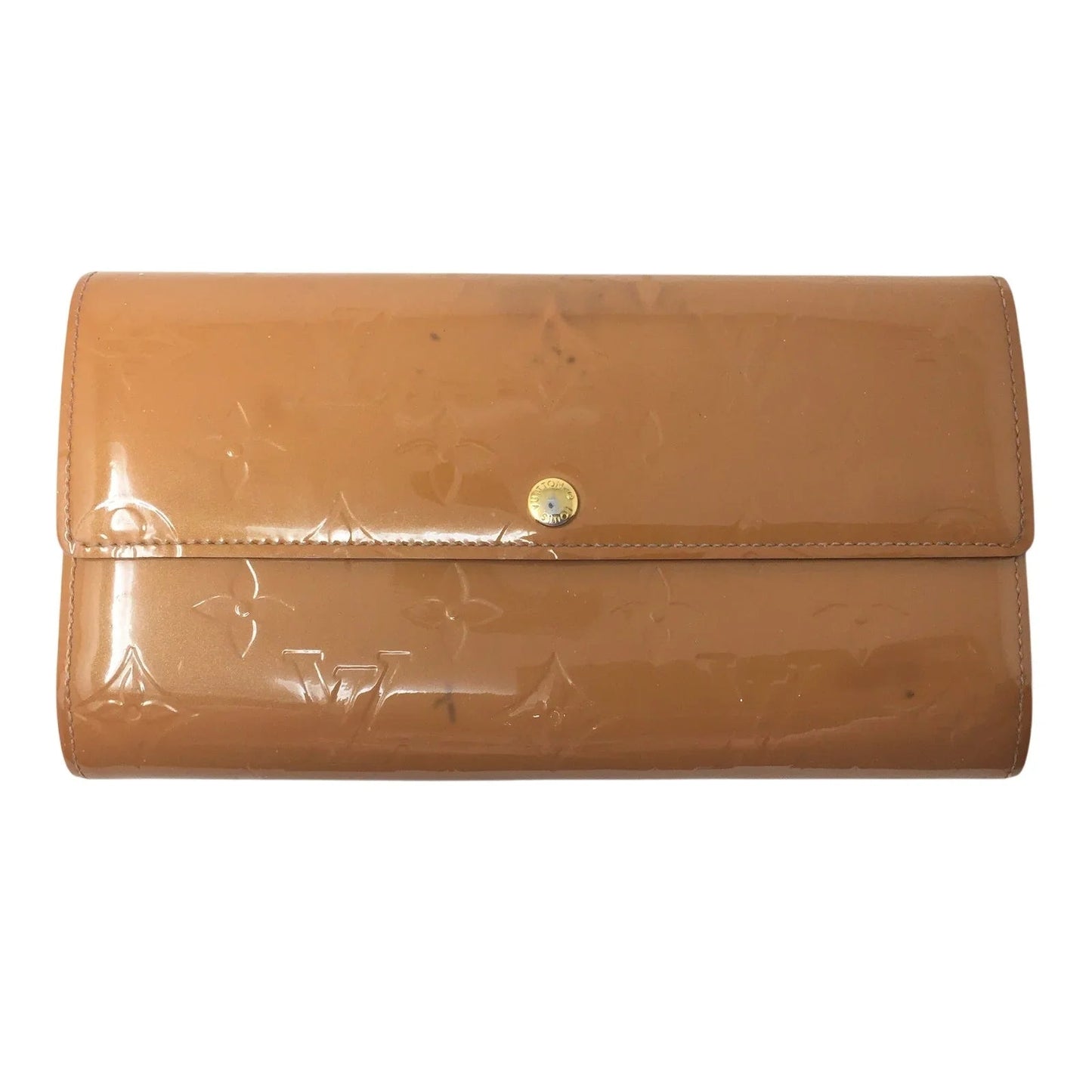 Louis Vuitton Vernis Monogram Sarah Long Wallet - Bronze / Mustard - Louis Vuitton - Long Wallet - A+ Stuff