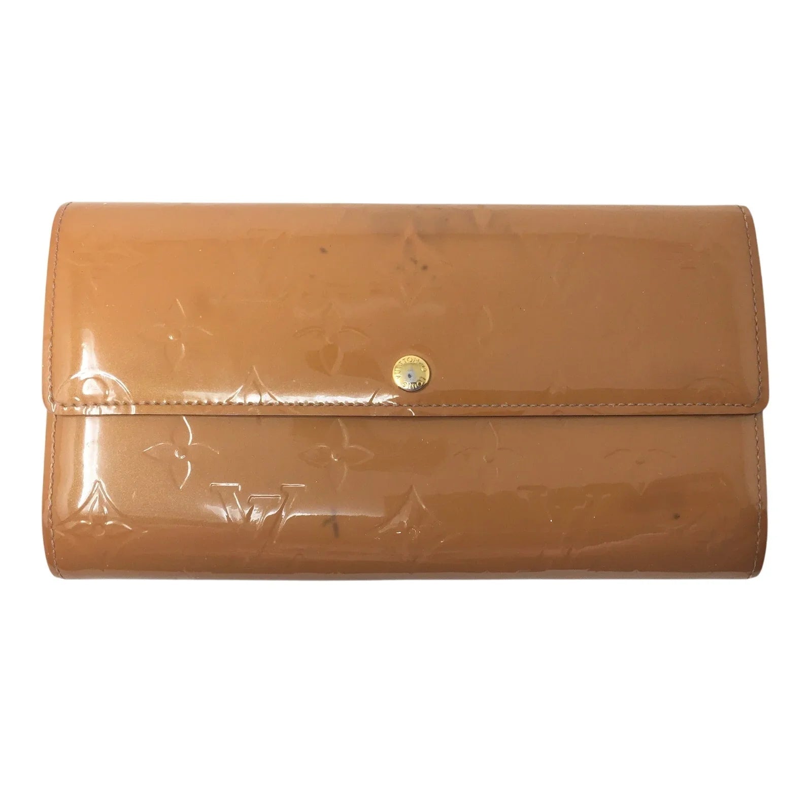 Louis Vuitton Vernis Monogram Sarah Long Wallet - Bronze / Mustard - Louis Vuitton - Long Wallet - A+ Stuff