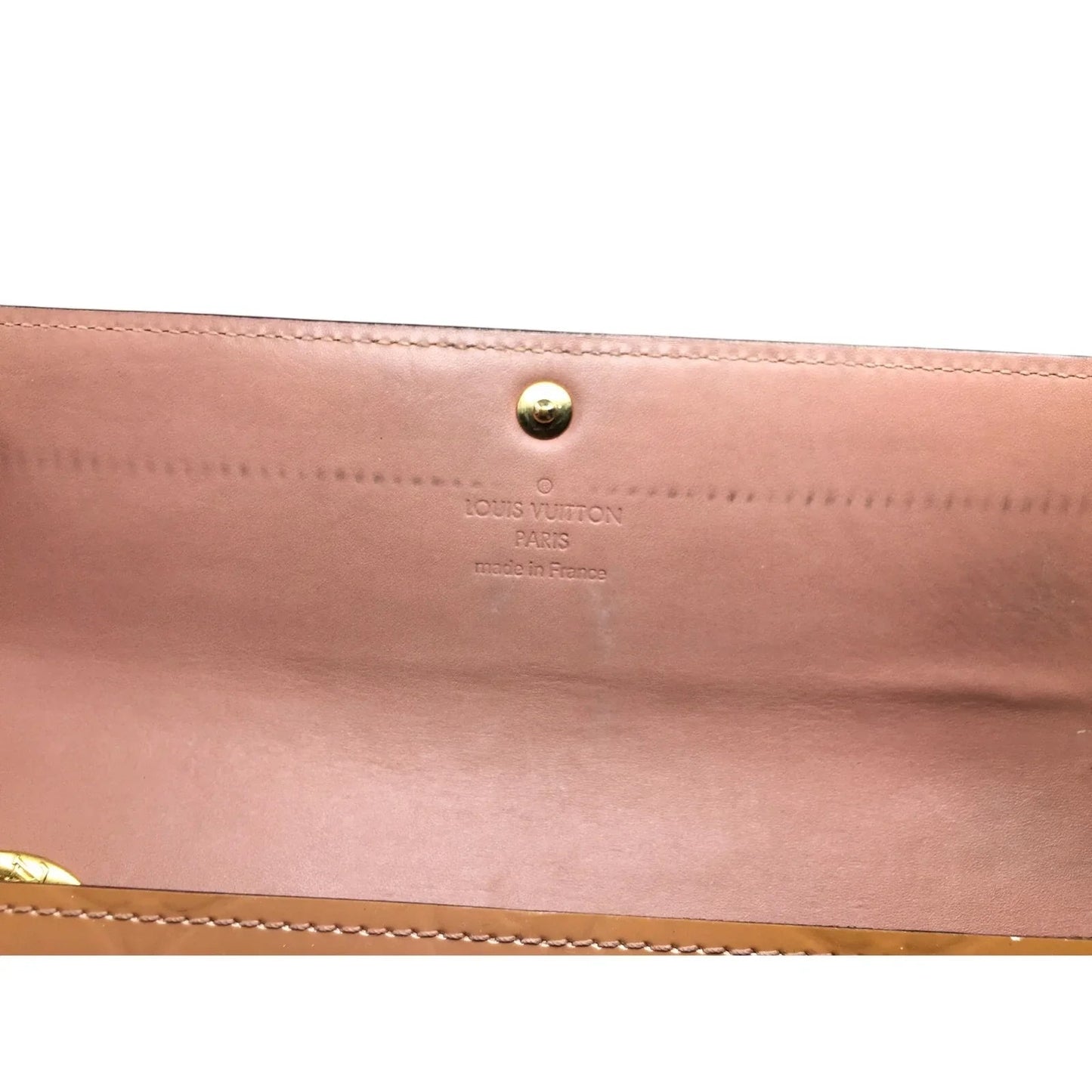 Louis Vuitton Vernis Monogram Sarah Long Wallet - Bronze / Mustard - Louis Vuitton - Long Wallet - A+ Stuff