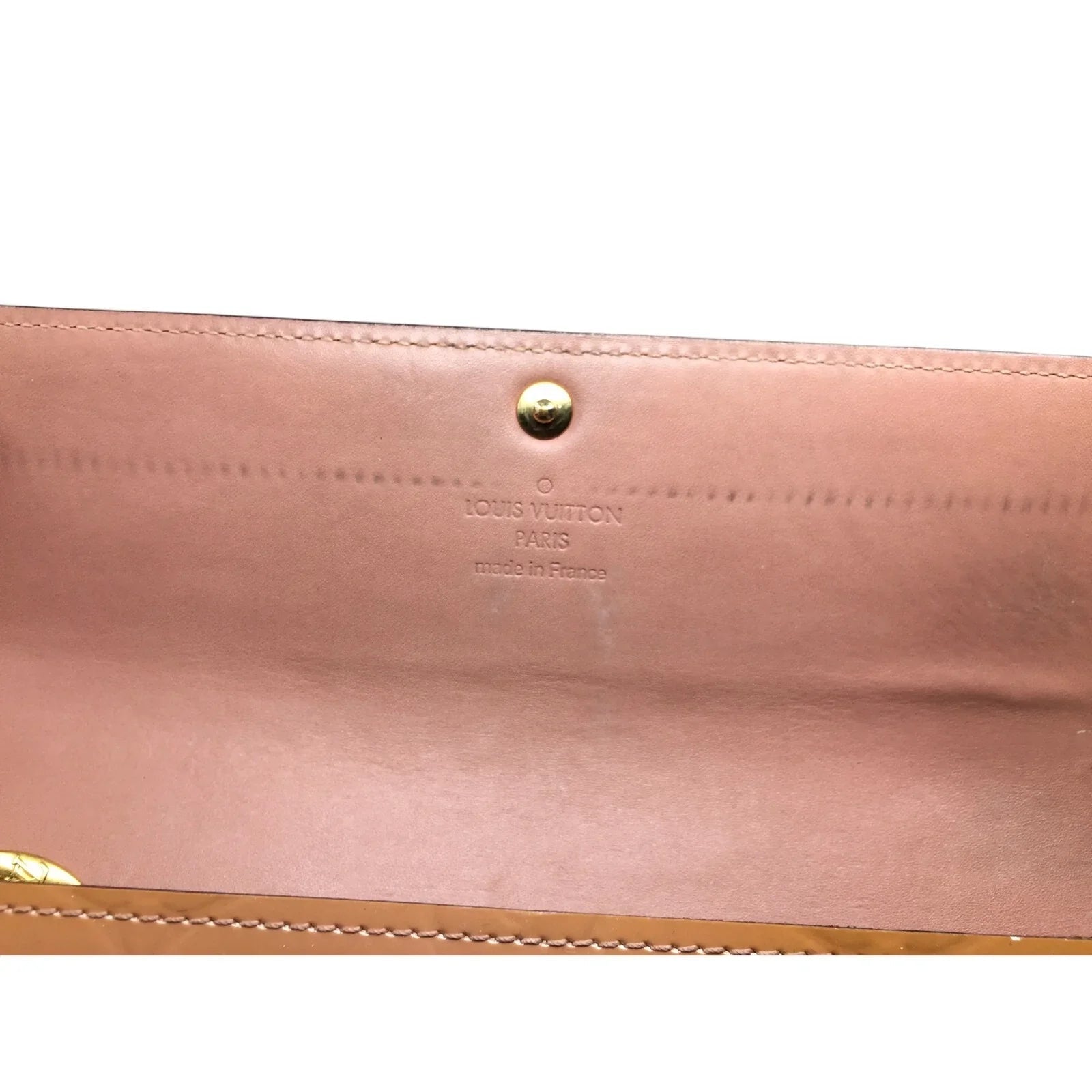 Louis Vuitton Vernis Monogram Sarah Long Wallet - Bronze / Mustard - Louis Vuitton - Long Wallet - A+ Stuff