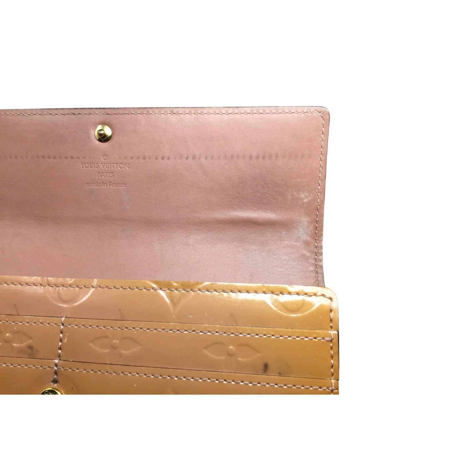 Louis Vuitton Vernis Monogram Sarah Long Wallet - Bronze / Mustard - Louis Vuitton - Long Wallet - A+ Stuff