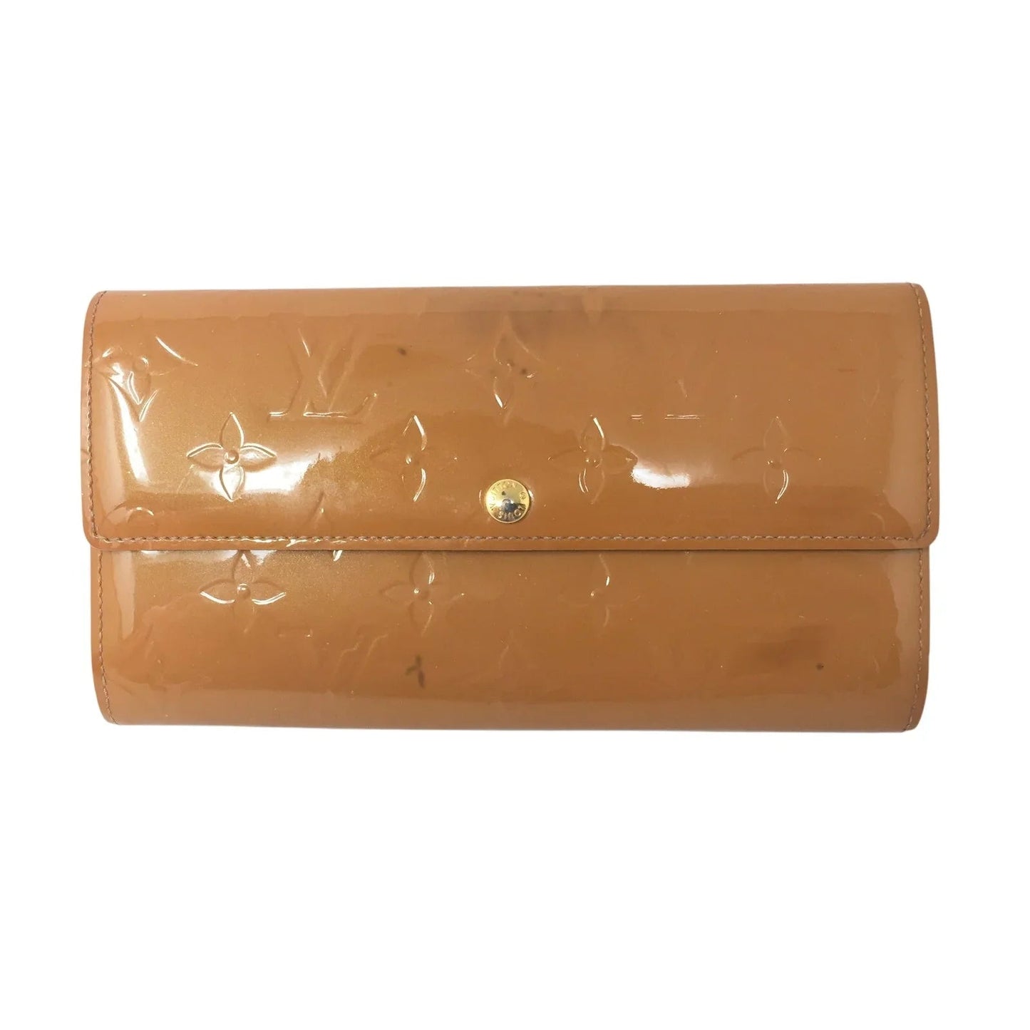 Louis Vuitton Vernis Monogram Sarah Long Wallet - Bronze / Mustard - Louis Vuitton - Long Wallet - A+ Stuff