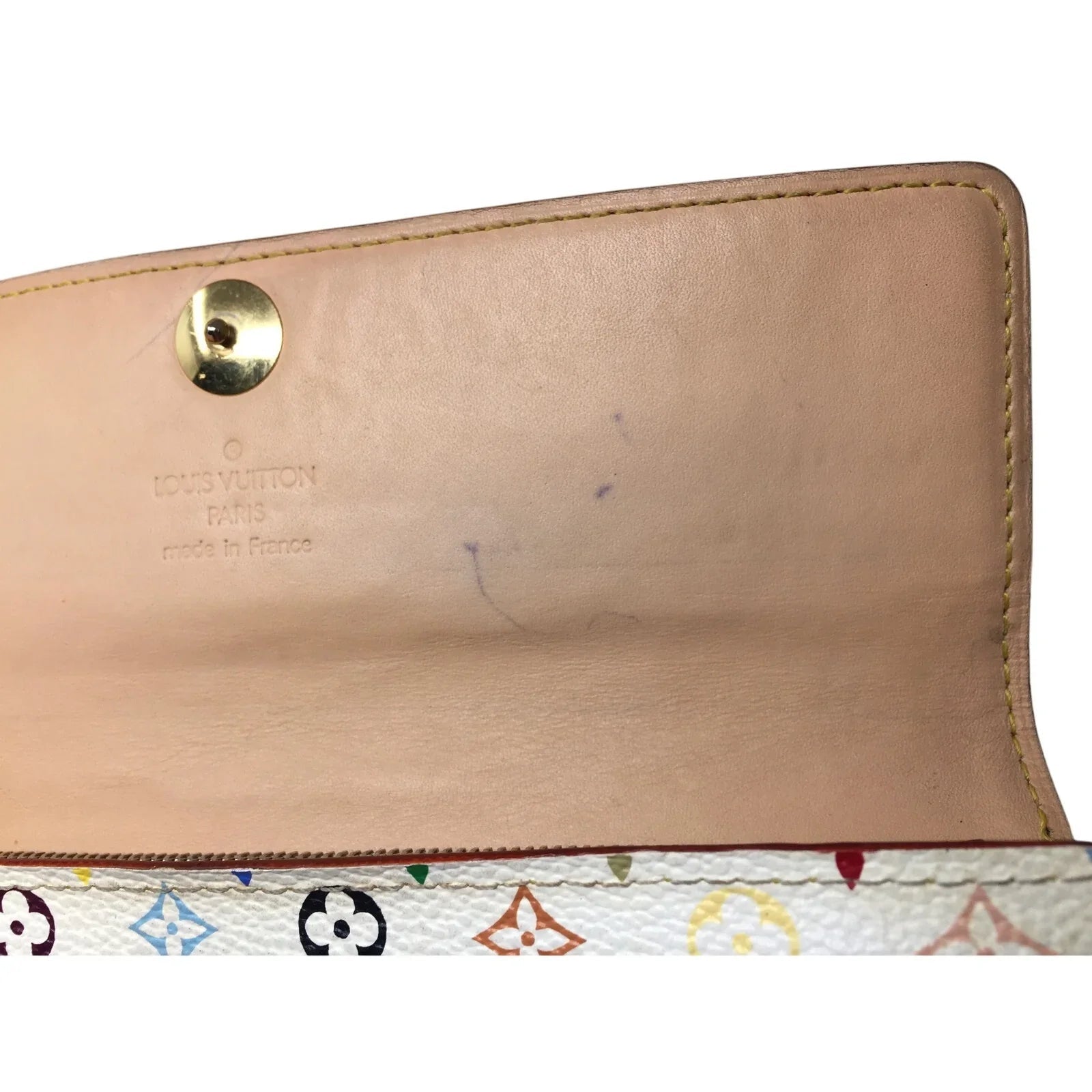 Louis Vuitton White Multicolor Takashi Murakami Long Wallet - Louis Vuitton - Wallet - A+ Stuff