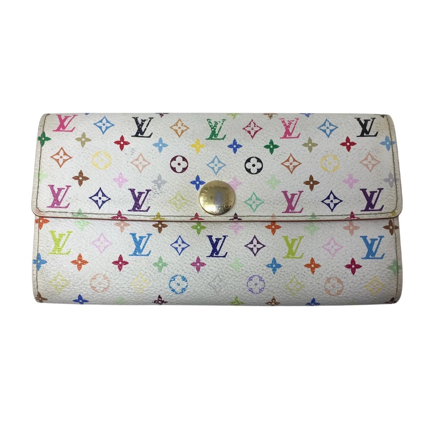 Louis Vuitton White Multicolor Takashi Murakami Long Wallet - Louis Vuitton - Wallet - A+ Stuff