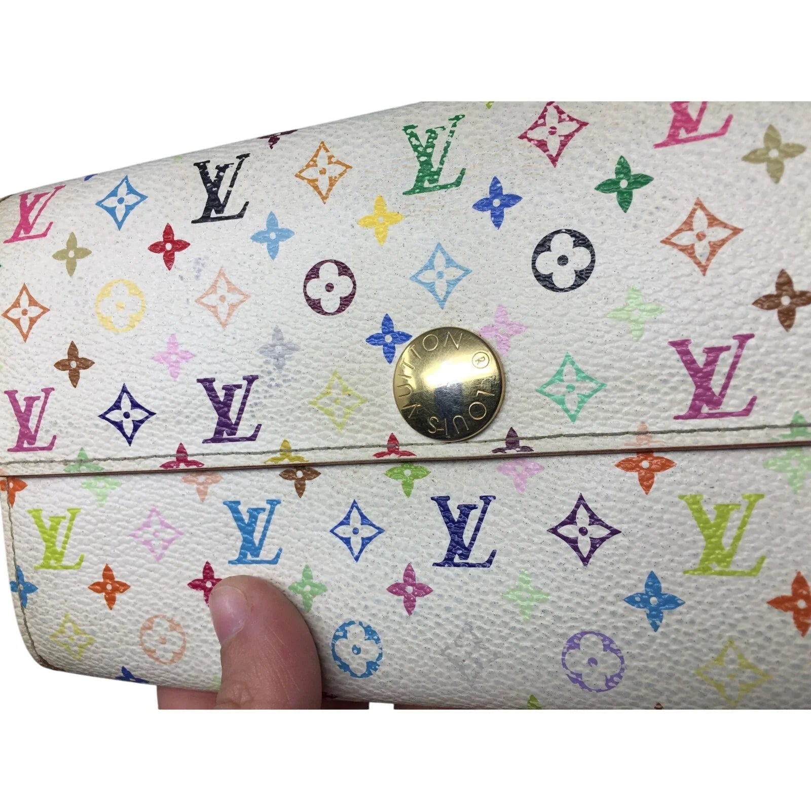 Louis Vuitton White Multicolor Takashi Murakami Long Wallet - Louis Vuitton - Wallet - A+ Stuff