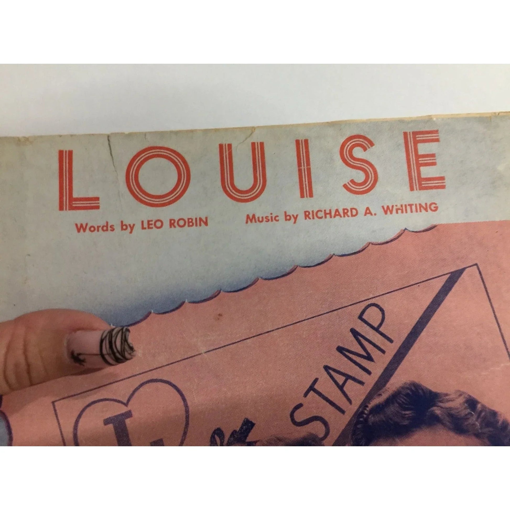 ''LOUISE'' By Leo Robin and Richard A Whiting Sheet Music book - A+ Stuff - SHEET MUSIC - A+ Stuff