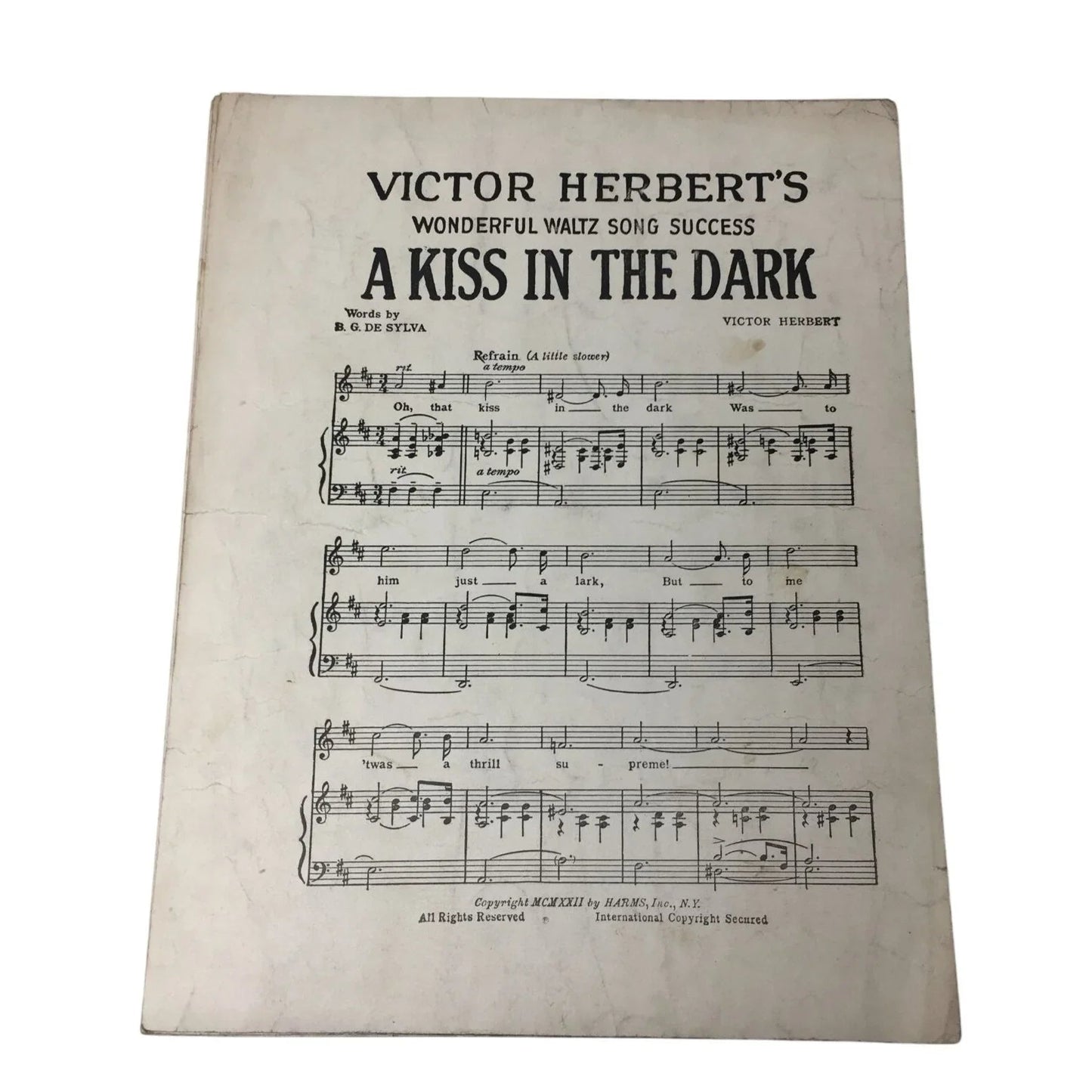 ''LOVE SENDS A LITTLE GIFT OF ROSES'' VINTAGE SHEET MUSIC - A+ Stuff - Sheet Music - A+ Stuff