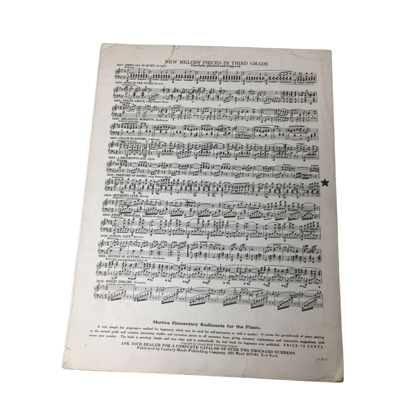 ''LOVE SONG'' OP 227 BY CARL HEINS 2048 Sheet Music Book - A+ Stuff - SHEET MUSIC - A+ Stuff