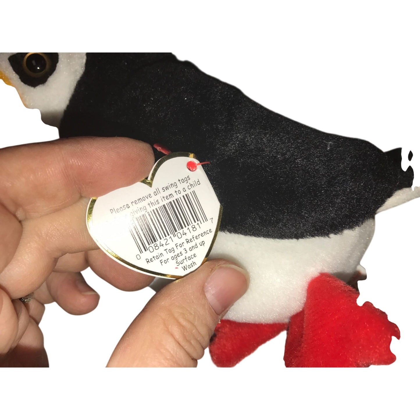 1997 Puffer the Puffin Beanie Baby TY Beanie Baby  A+ Stuff Plush Toys / Stuffed Animals