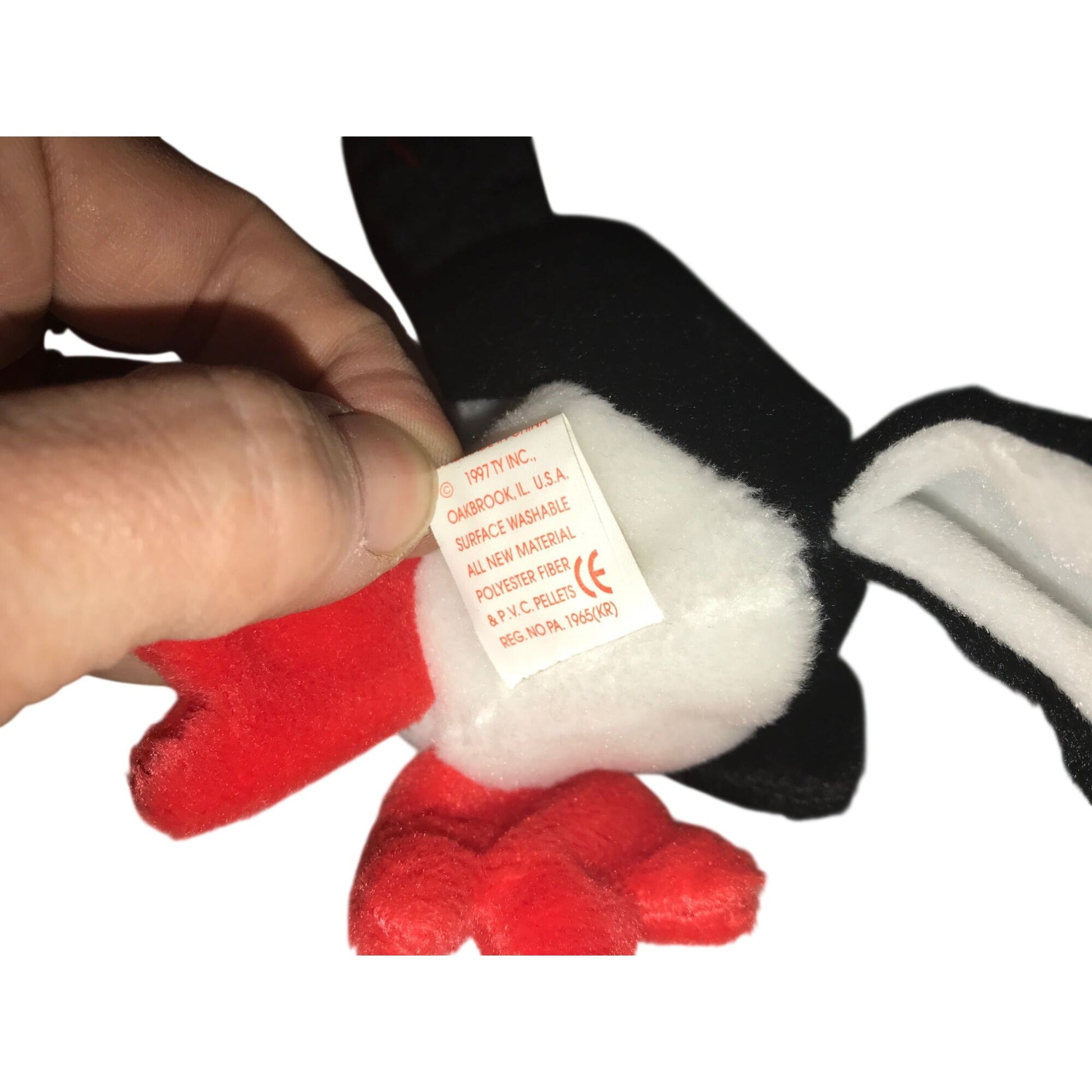 1997 Puffer the Puffin Beanie Baby TY Beanie Baby  A+ Stuff Plush Toys / Stuffed Animals