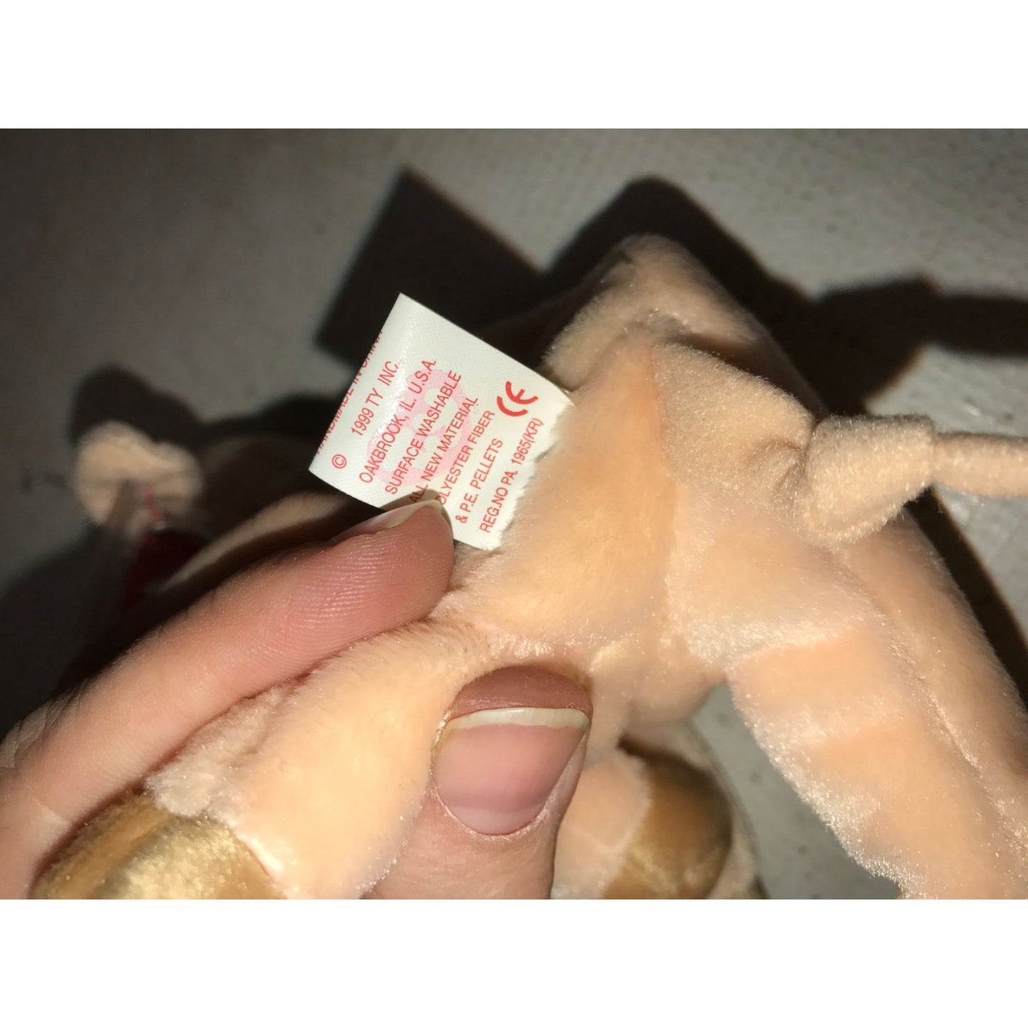 1999 Knuckles the Pig Beanie Baby TY Beanie Baby  A+ Stuff Plush Toys / Stuffed Animals