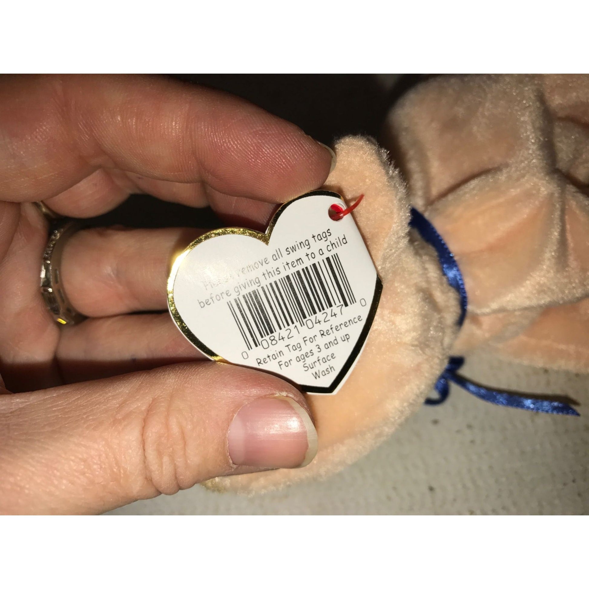1999 Knuckles the Pig Beanie Baby TY Beanie Baby  A+ Stuff Plush Toys / Stuffed Animals