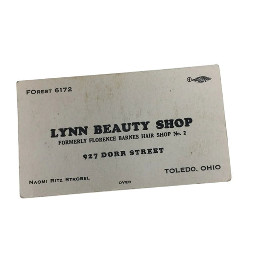 Lynn Beauty Shop Formerly Florence Barnes Hair Shop Vintage Business Card - A+ Stuff - Advertising & Marketing - A+ Stuff