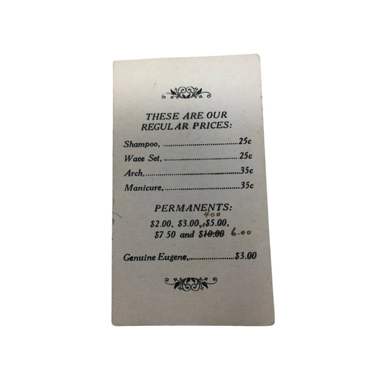 Lynn Beauty Shop Formerly Florence Barnes Hair Shop Vintage Business Card - A+ Stuff - Advertising & Marketing - A+ Stuff