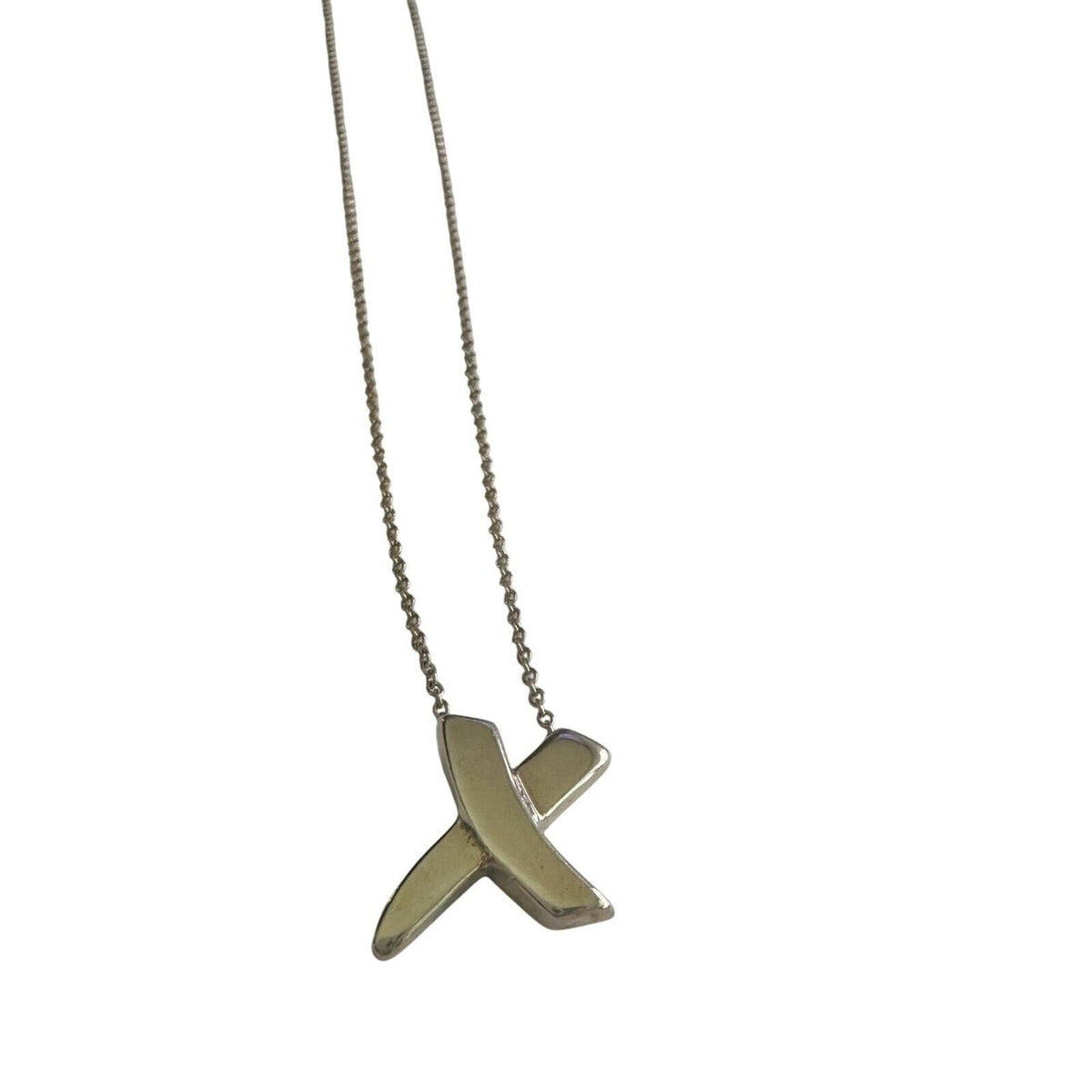 Tiffany & Co. Paloma Picasso Graffiti X Necklace Sterling 16" Tiffany & Co.  A+ Stuff Necklace with Pendant