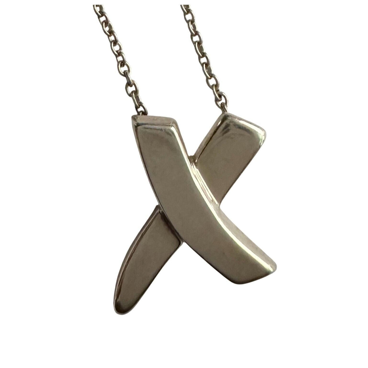 Tiffany & Co. Paloma Picasso Graffiti X Necklace Sterling 16" Tiffany & Co.  A+ Stuff Necklace with Pendant