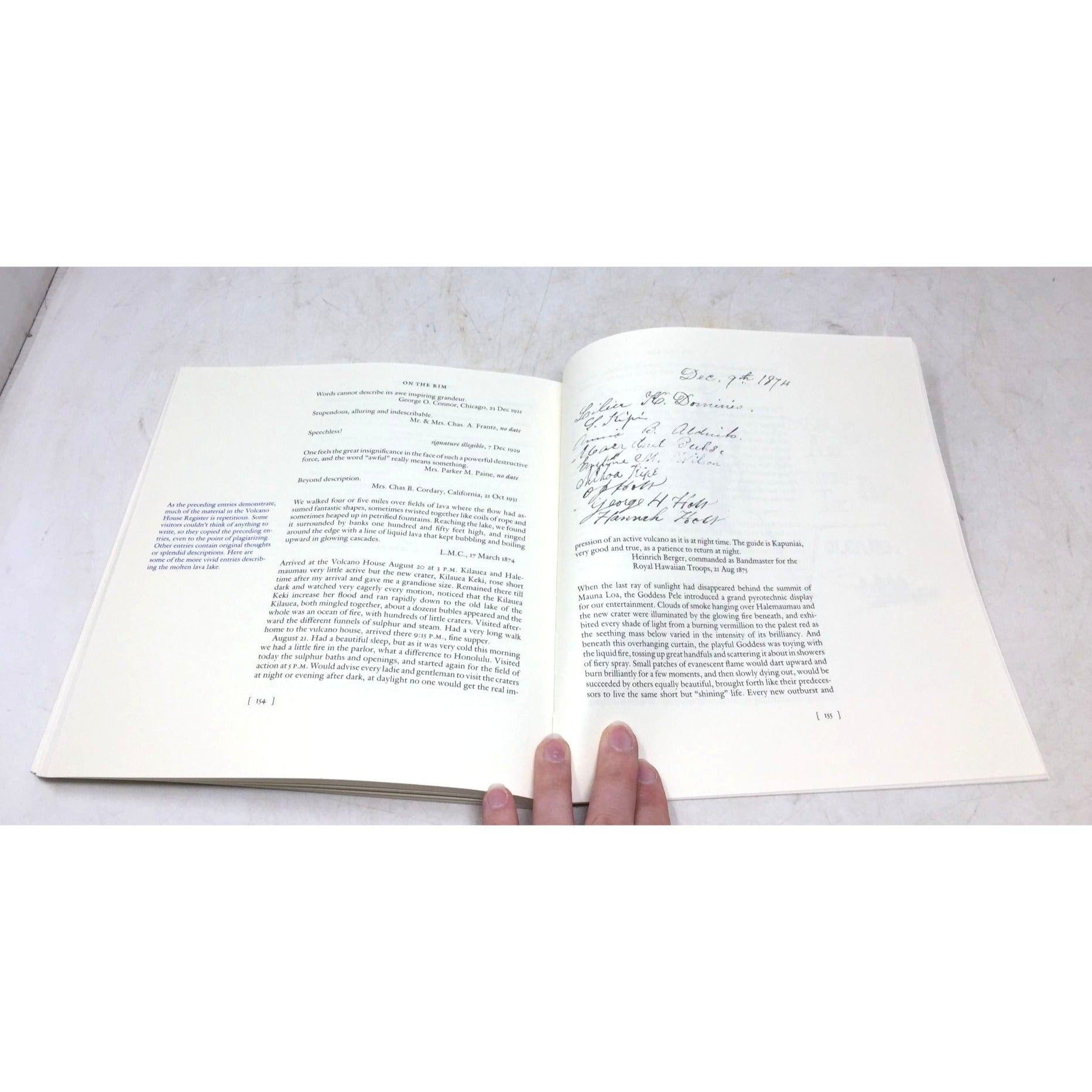 Paperback Edition of "On The Rim of Kilauea: Excerpts from the Volcano House Register, 1865-1955" unbranded  A+ Stuff Sheet Music