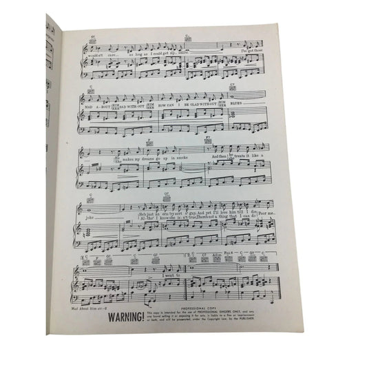 ''Mad About Him, Sad without Him How Can I Be Glad Without Him Blues'' - A+ Stuff - SHEET MUSIC - A+ Stuff