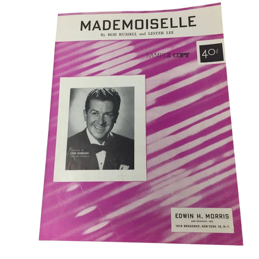 MADEMOISELLE By Bob Russell and Lester Lee (Sample copy) - A+ Stuff - Sheet Music - A+ Stuff