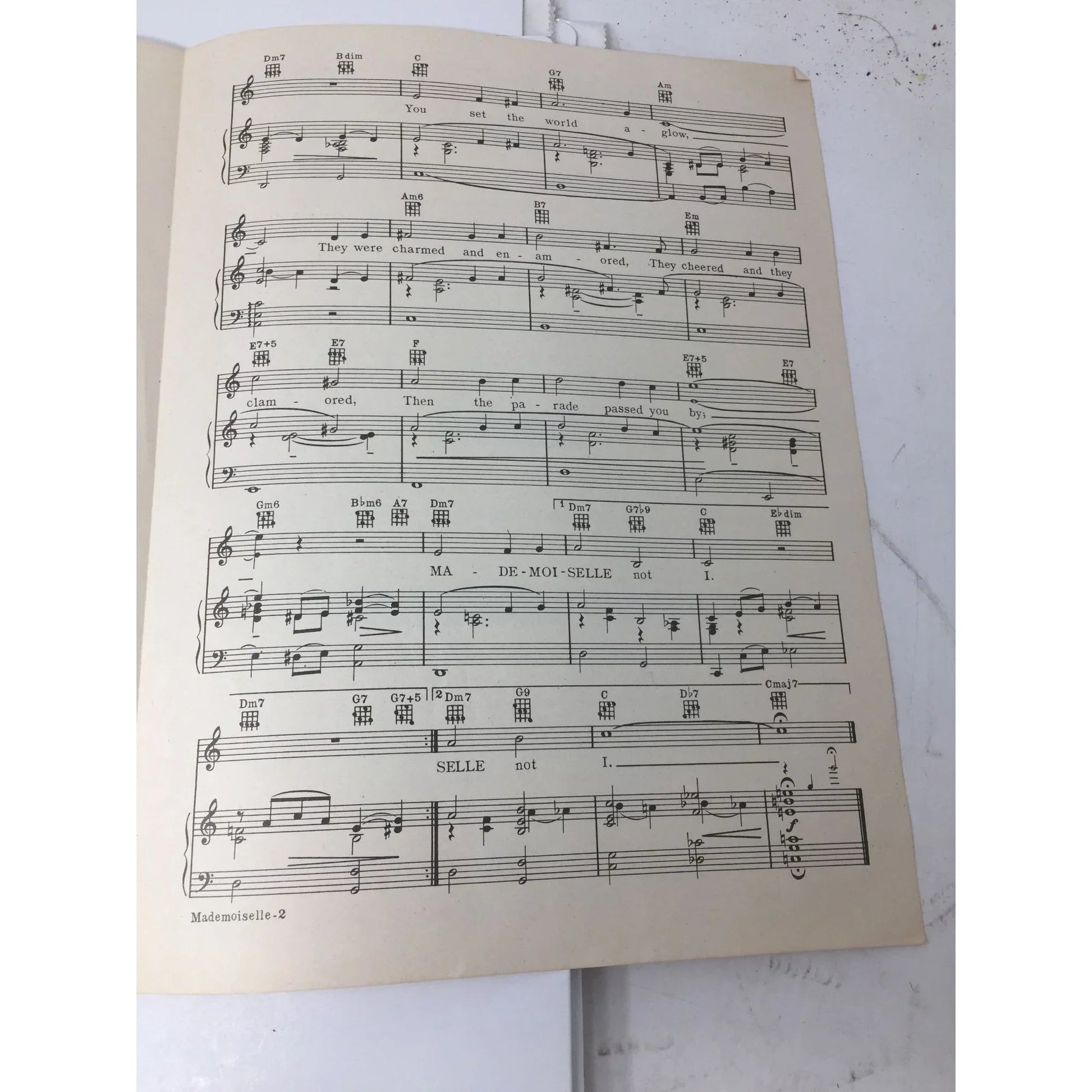 MADEMOISELLE By Bob Russell and Lester Lee (Sample copy) - A+ Stuff - Sheet Music - A+ Stuff
