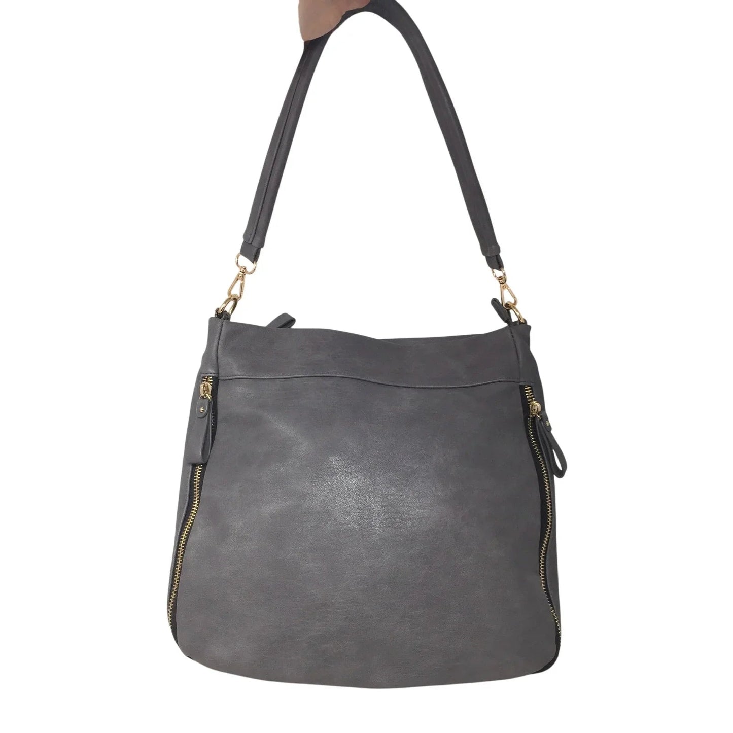 Madison West Distressed Gray Hobo Bag - Madison West - Hobo Bag - A+ Stuff