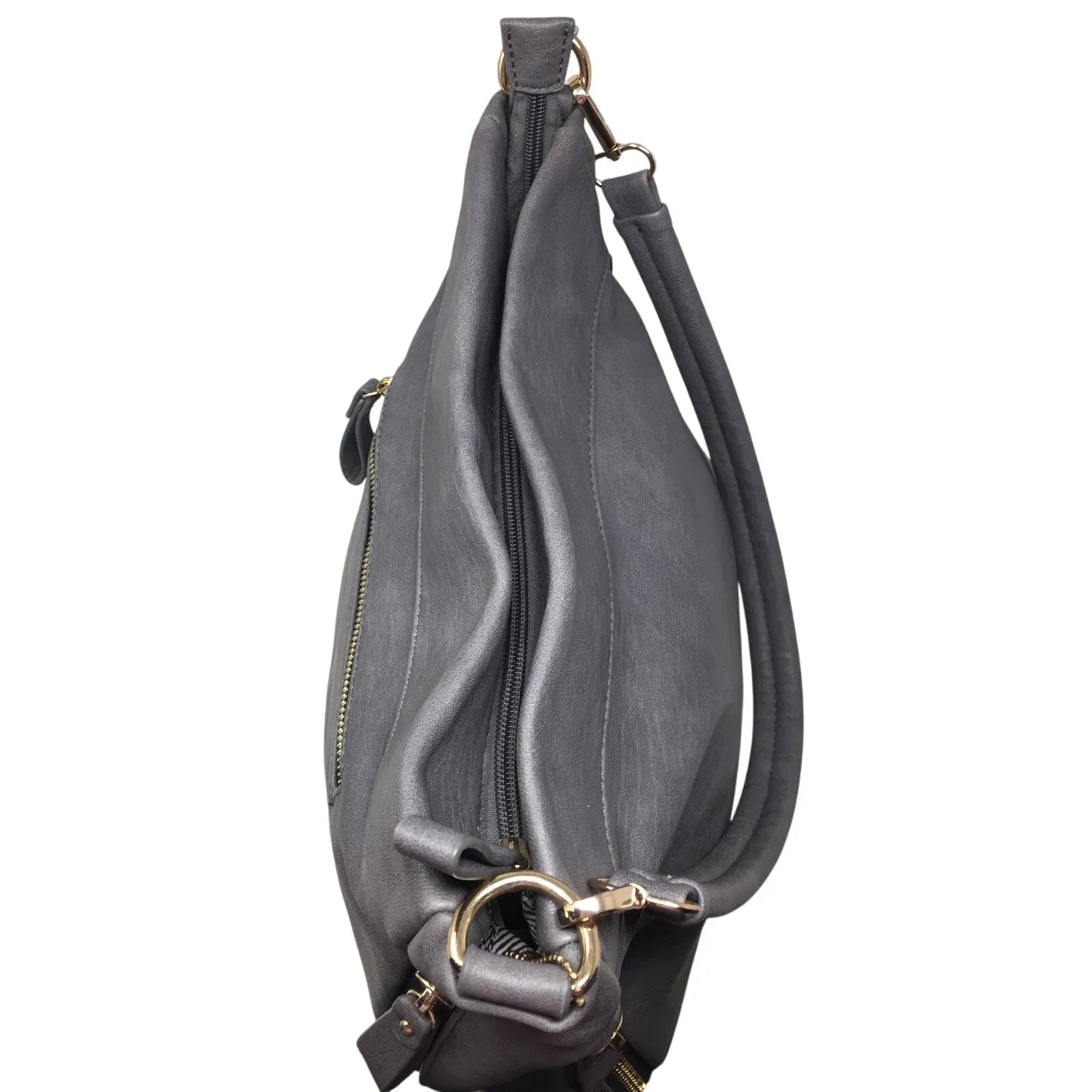 Madison West Distressed Gray Hobo Bag - Madison West - Hobo Bag - A+ Stuff