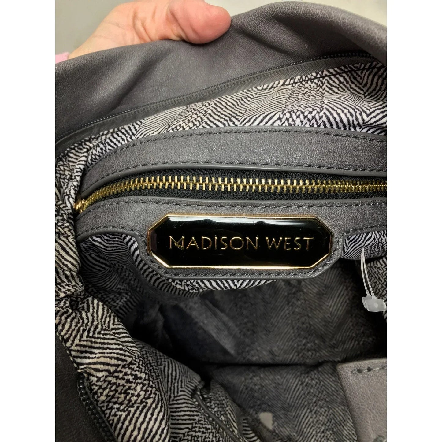 Madison West Distressed Gray Hobo Bag - Madison West - Hobo Bag - A+ Stuff