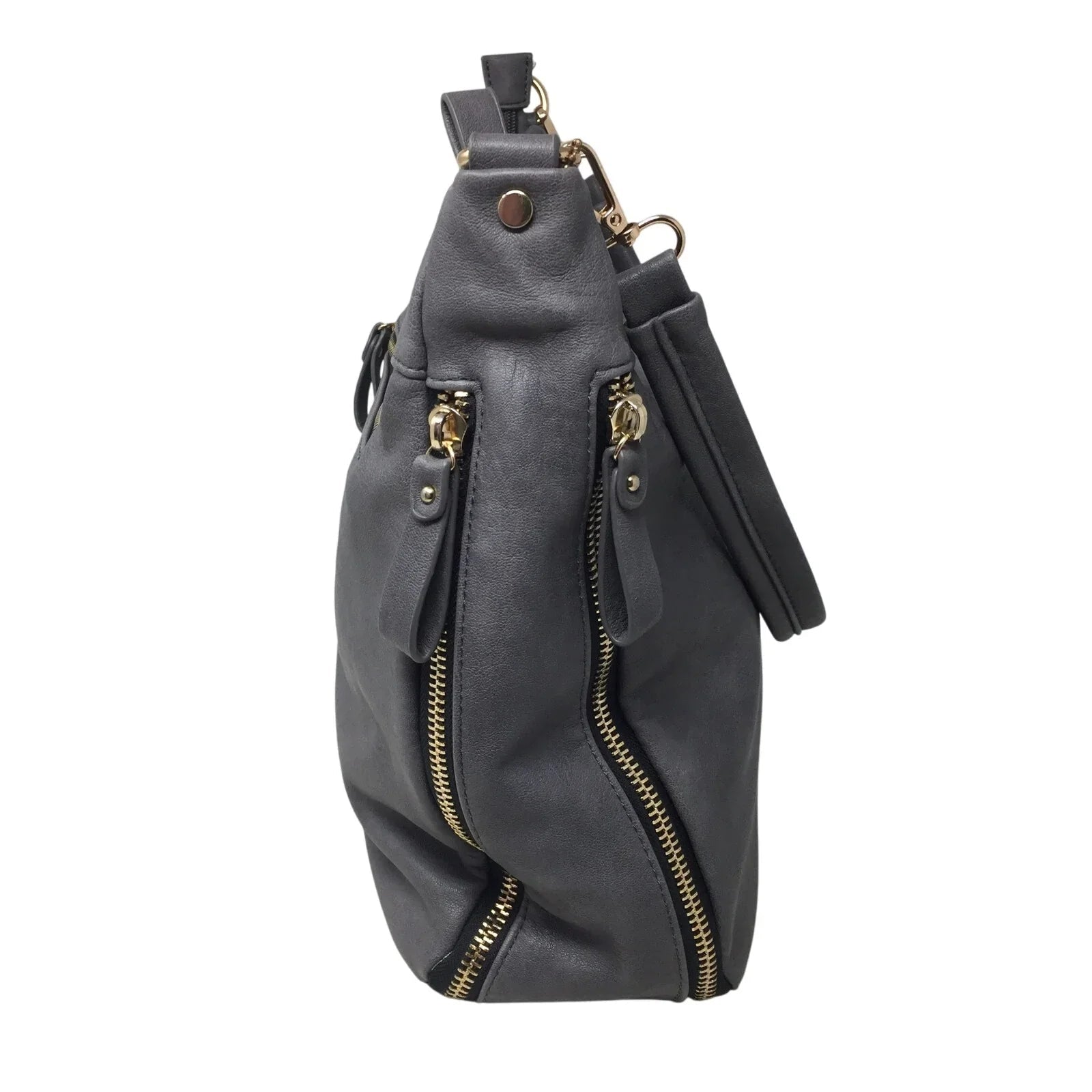 Madison West Distressed Gray Hobo Bag - Madison West - Hobo Bag - A+ Stuff
