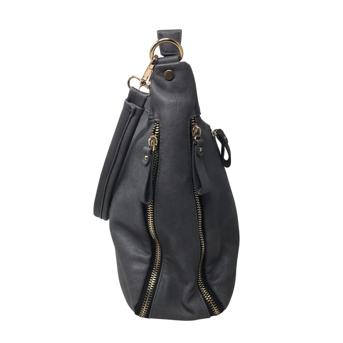 Madison West Distressed Gray Hobo Bag - Madison West - Hobo Bag - A+ Stuff