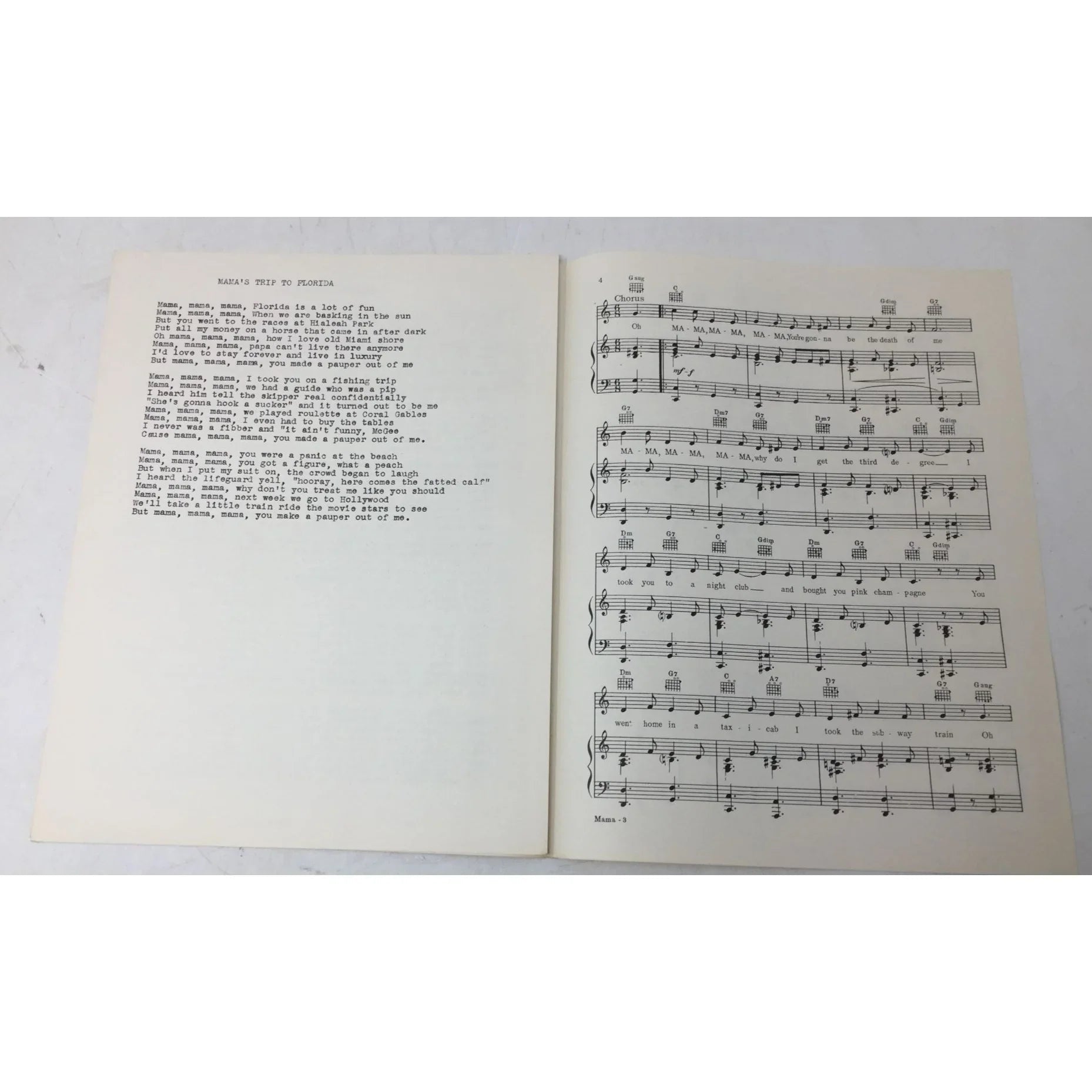 ''Mama'' by Frank De Vol and Jerry Bowne Vintage 1941 Sheet music - Encore music publications inc - sheet music - A+ Stuff