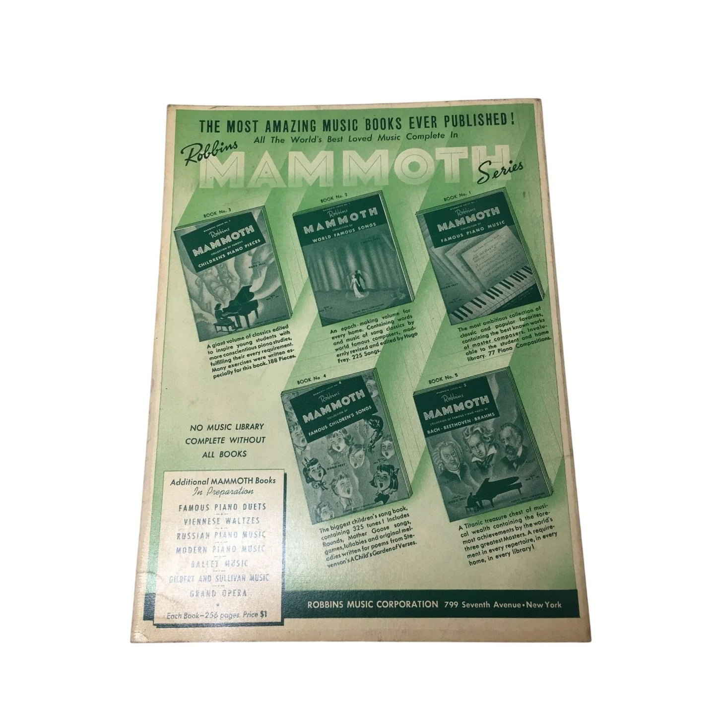 Mammoth Series No. 3 Robbins Mammoth Collection of Songs - A+ Stuff - sheet music - A+ Stuff