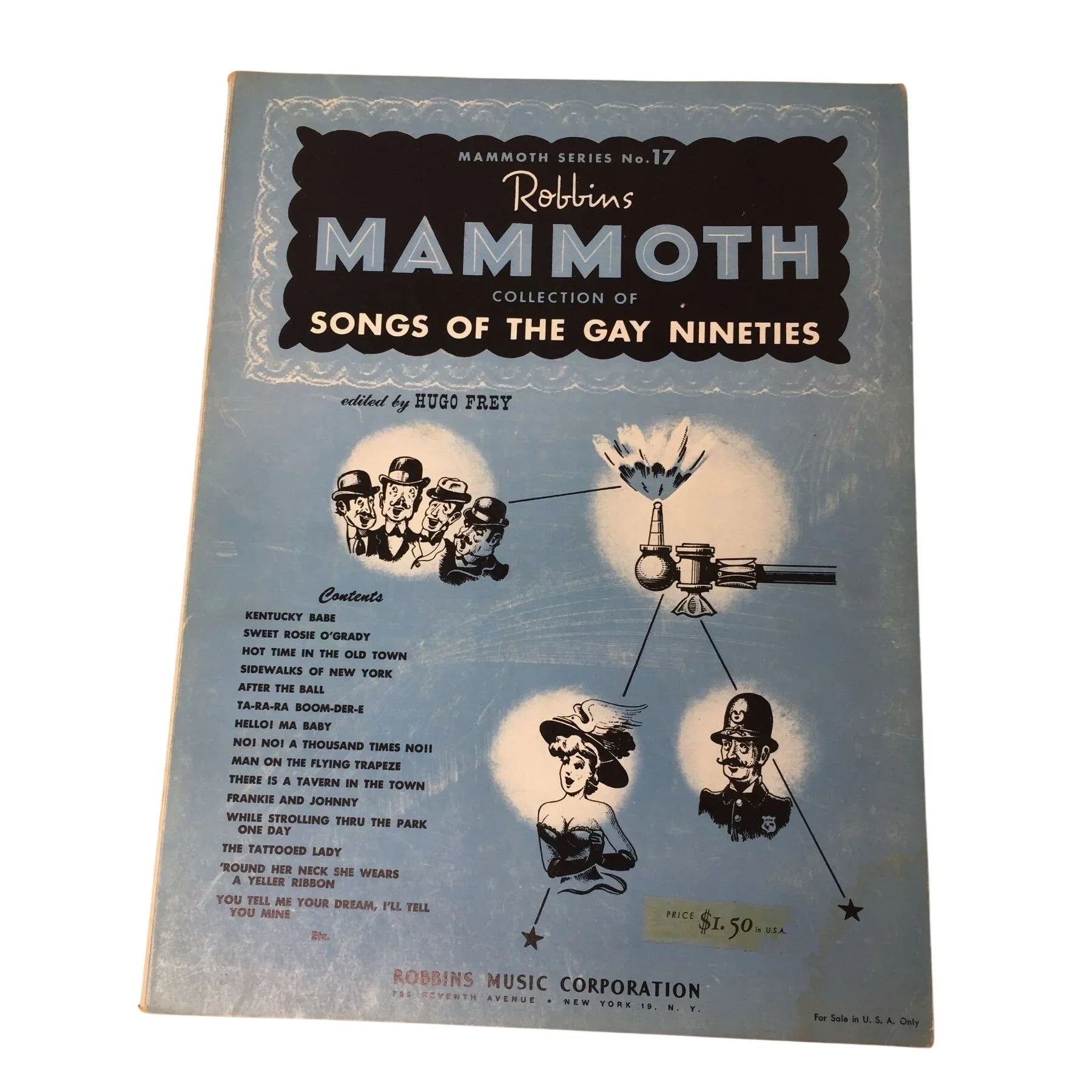 Mammoth Series No. 7 Robbins Mammoth Collection of Songs of The Gay Nineties - A+ Stuff - SHEET MUSIC - A+ Stuff