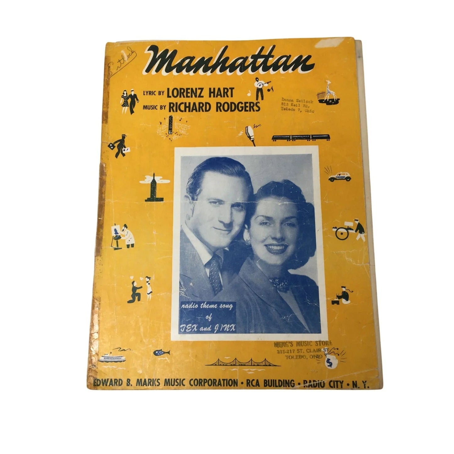 ''Manhattan'' by Lorenz Hart and Richard Rodgers - A+ Stuff - SHEET MUSIC - A+ Stuff