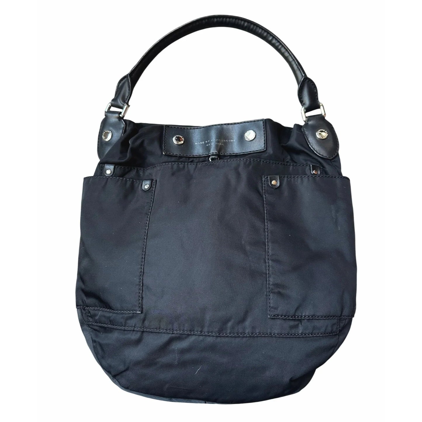 Marc by Marc Jacobs Black Nylon Tote with Leather Handle and Accents - Marc by Marc Jacobs - tote bag - A+ Stuff